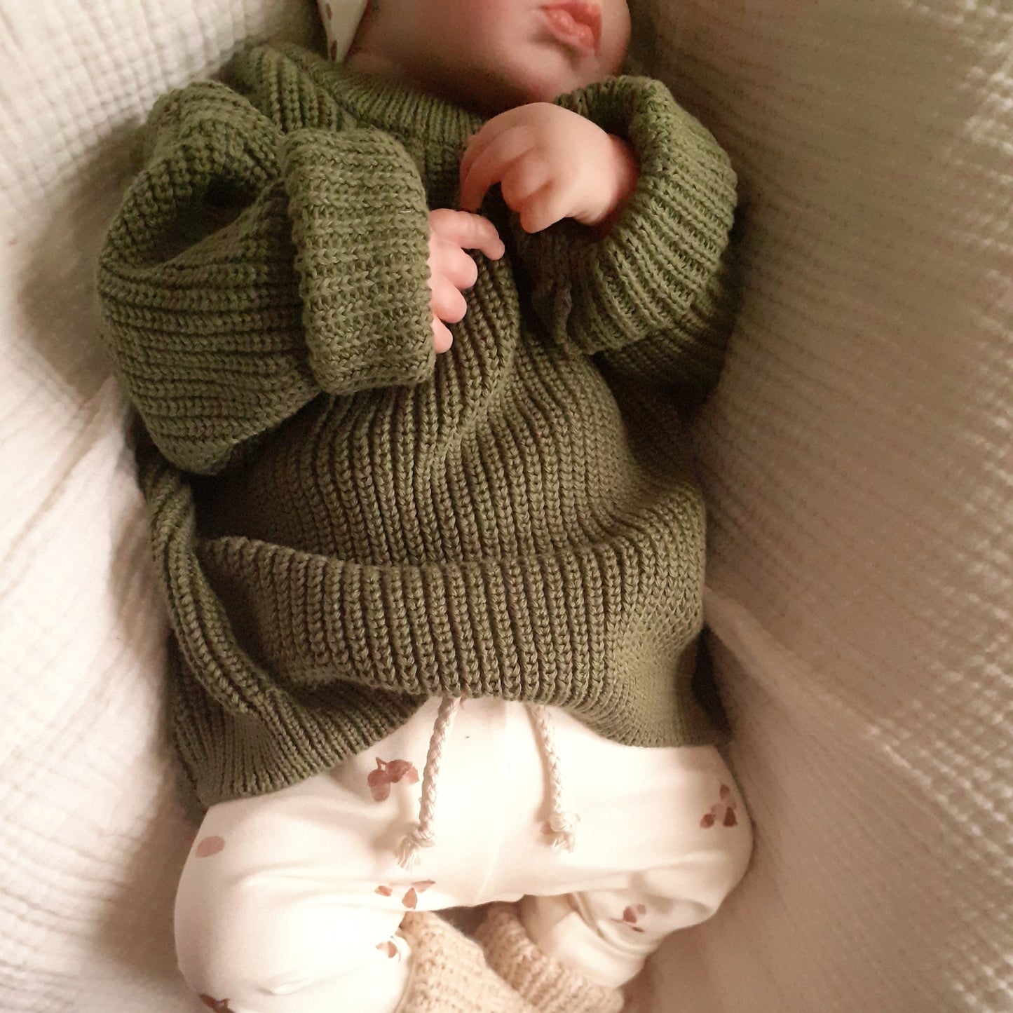 Knitted sweater - FOREST GREEN
