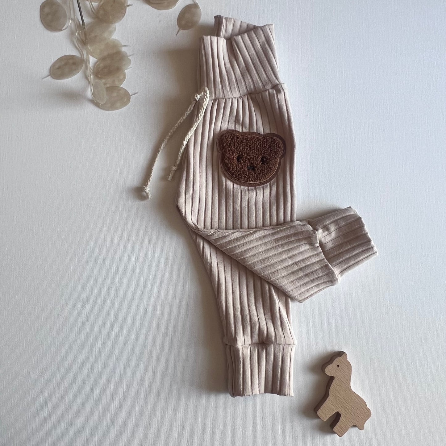 Hose Bärchen beige