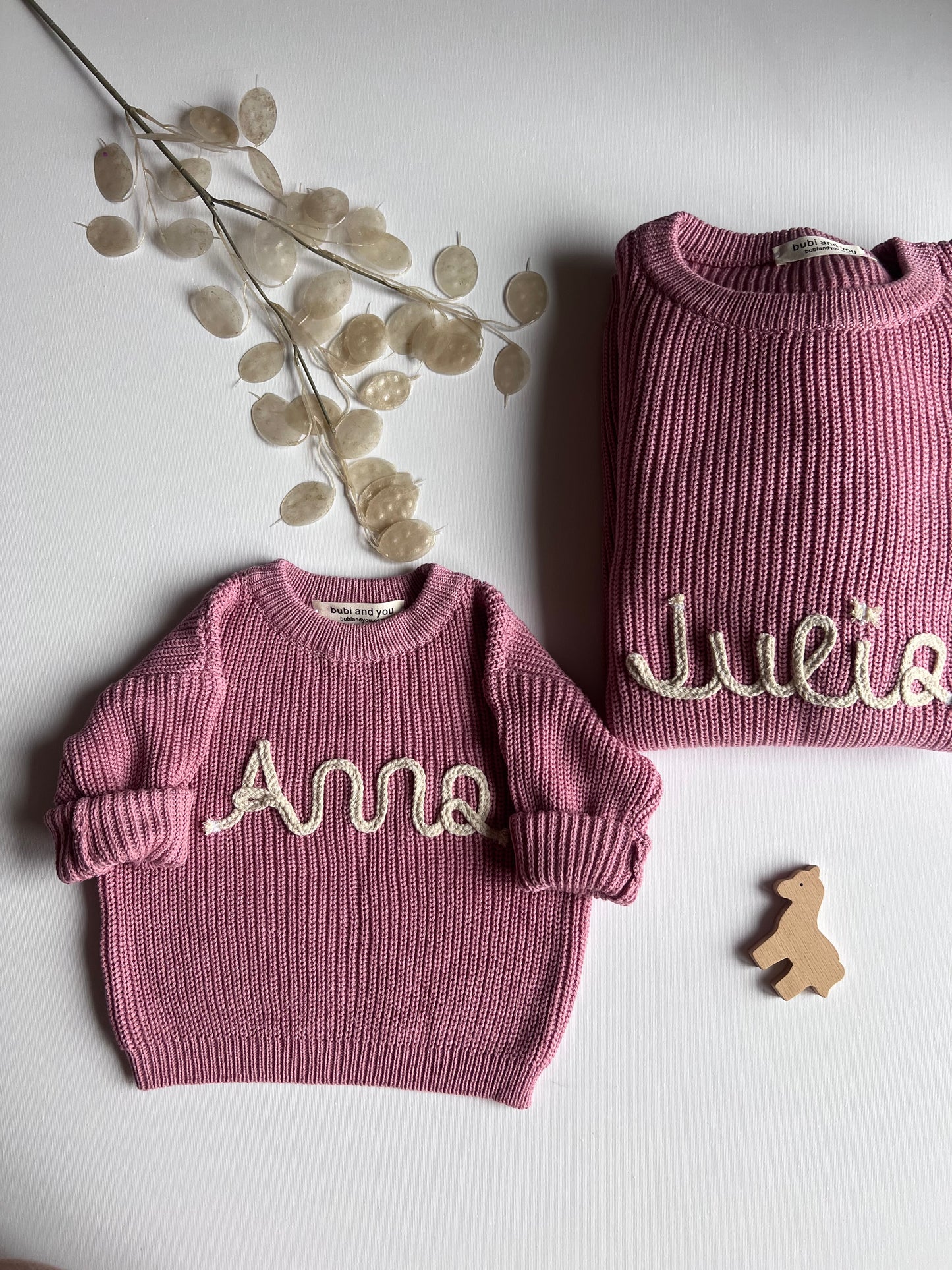 Personalisierter Pullover altrosa