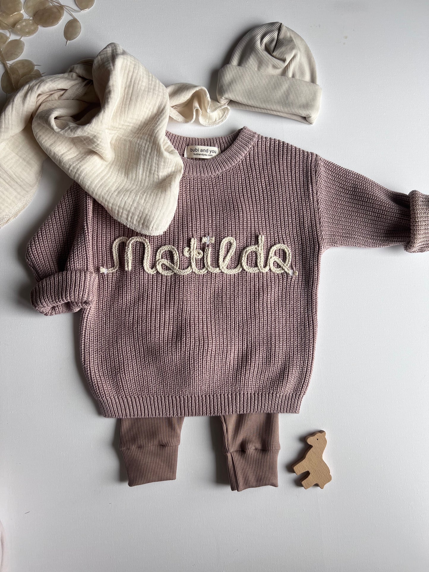 Personalized sweater dark blue