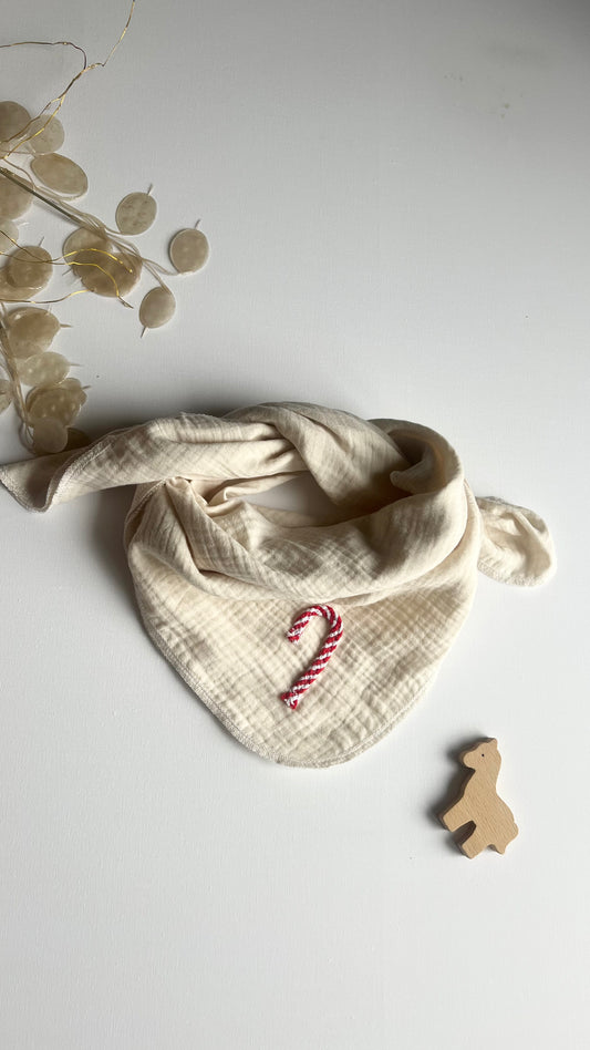 Weihnachtskollektion - Musselintuch Zuckerstange