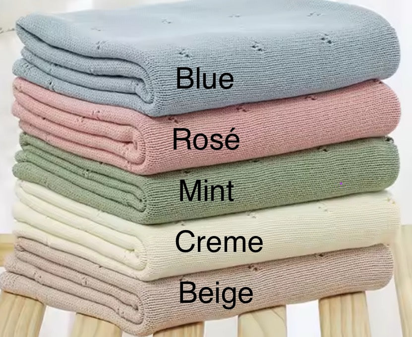 Knitted blanket marshmellow with personalization