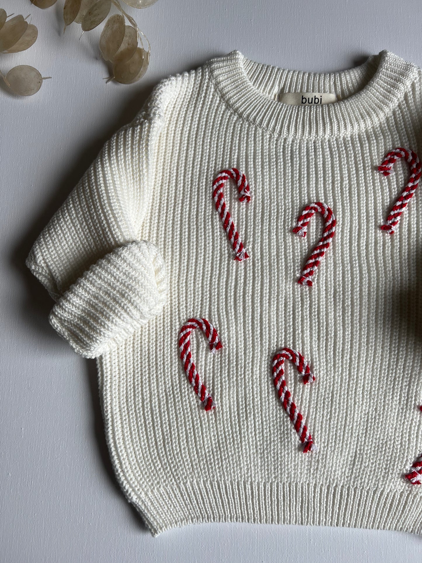 Weihnachts Kollektion - Strickpullover Zuckerstangen