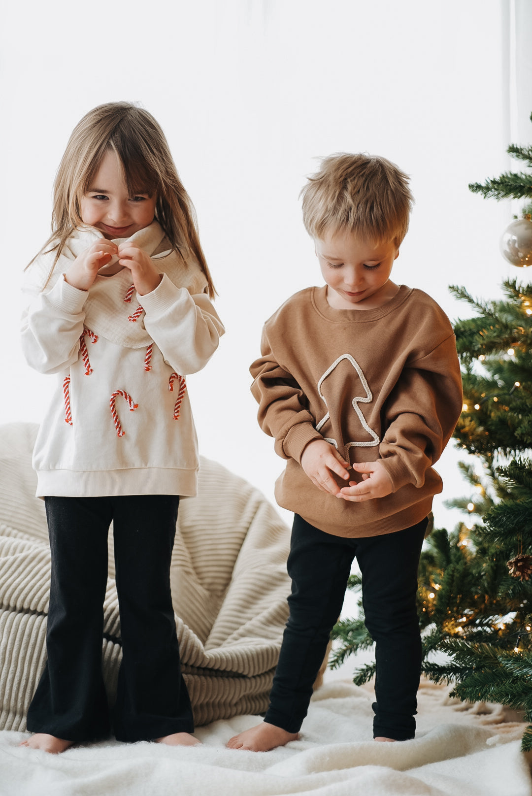 Weihnachts Kollektion - Sweater Tannenbaum oder Zuckerstangen