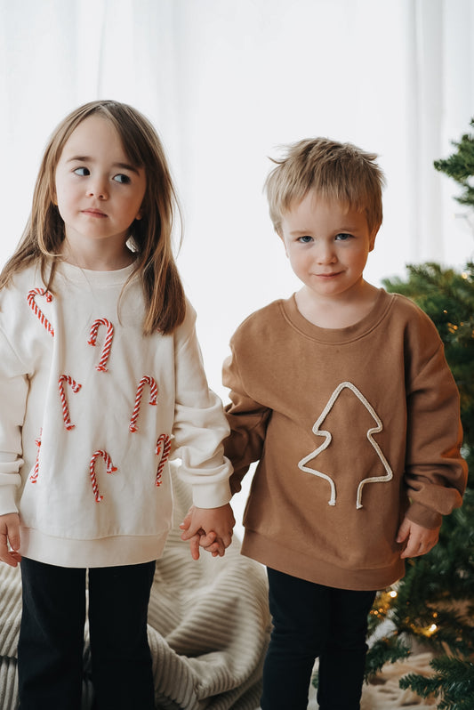 Weihnachts Kollektion - Sweater Tannenbaum oder Zuckerstangen