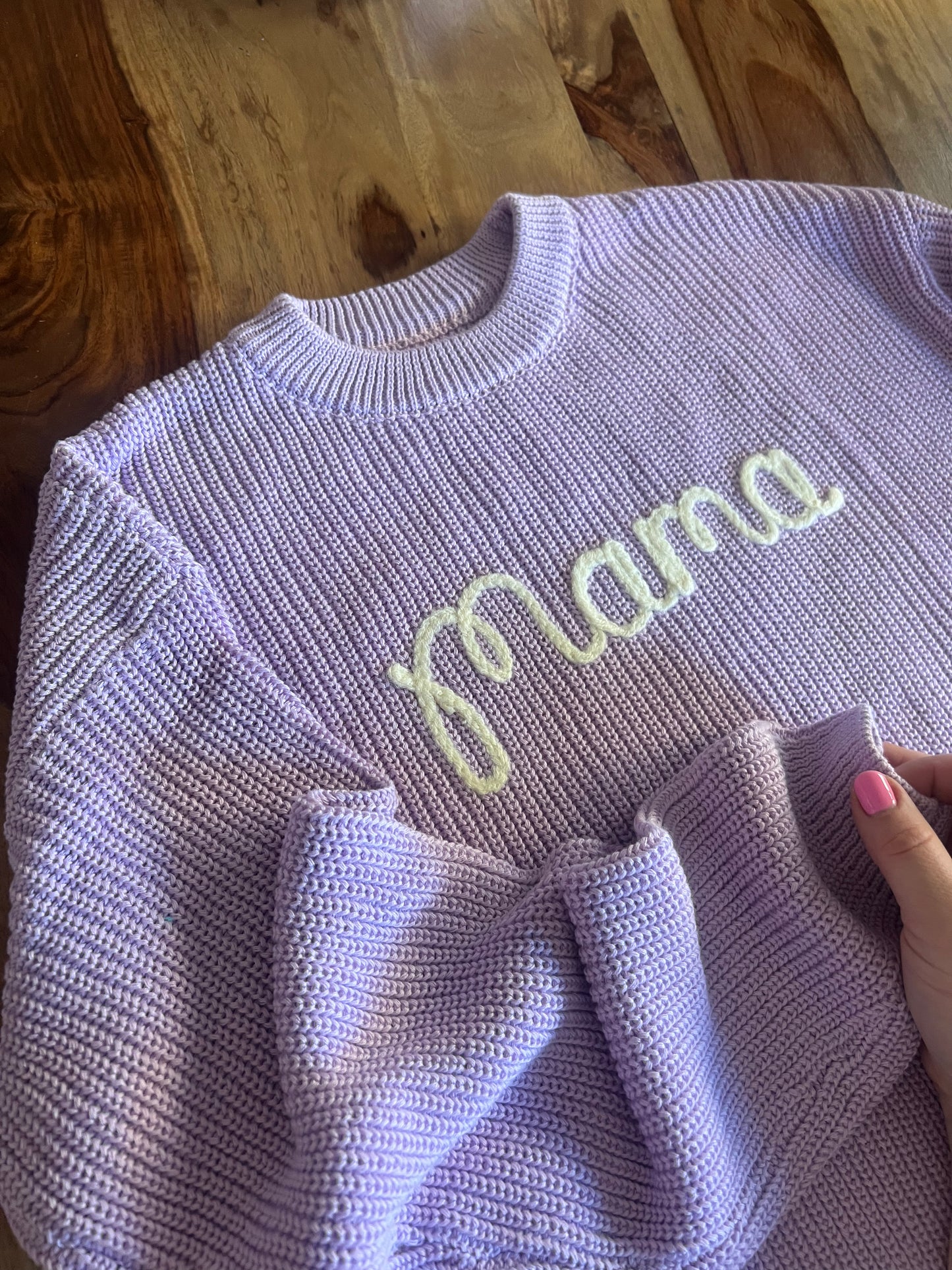 Personalized sweater purple