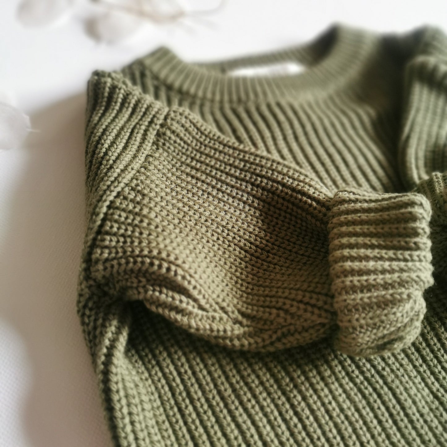 Knitted sweater - FOREST GREEN