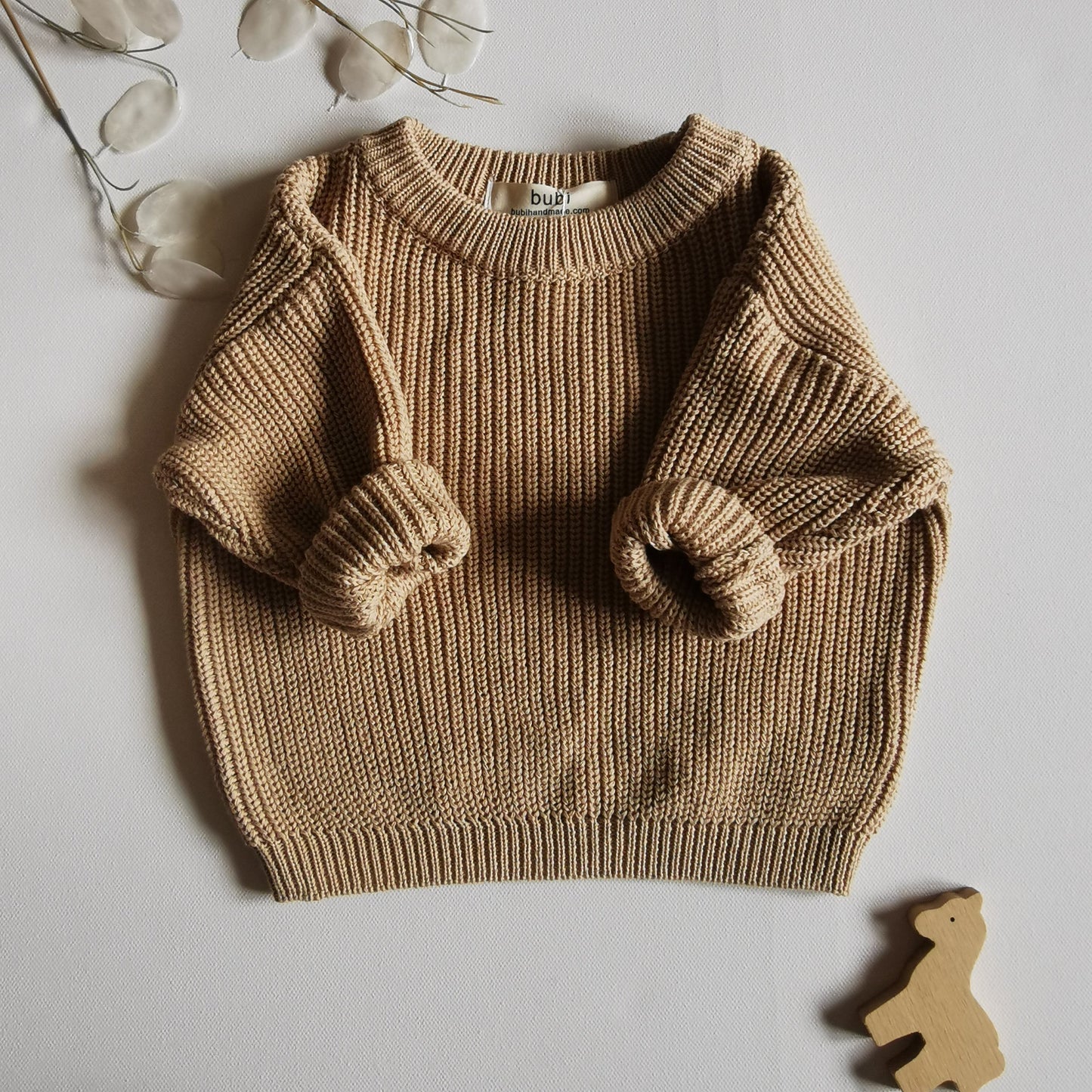 Knitted sweater - CARAMEL