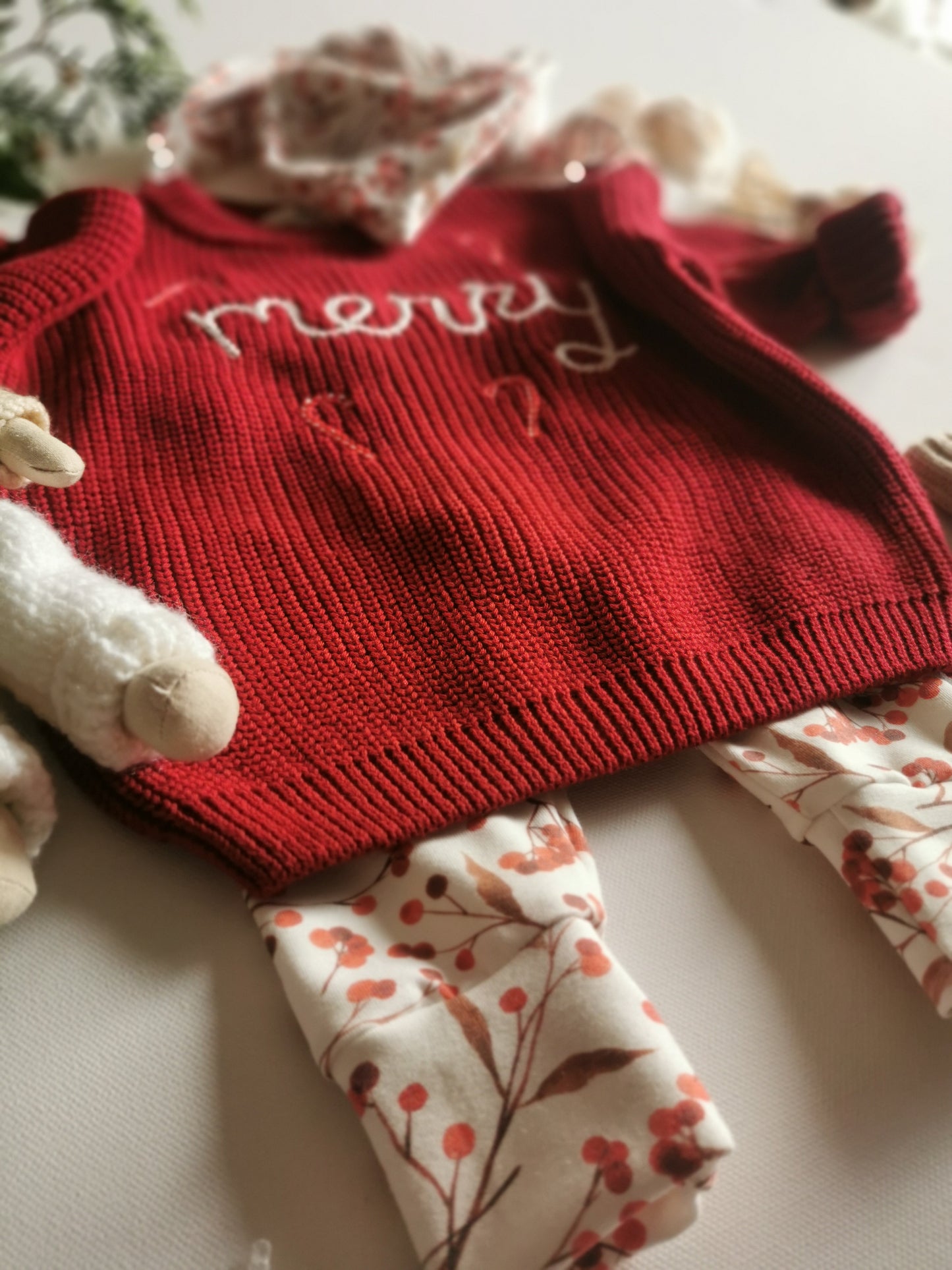 Weihnachts Kollektion - Beeren Hose und Halstuch