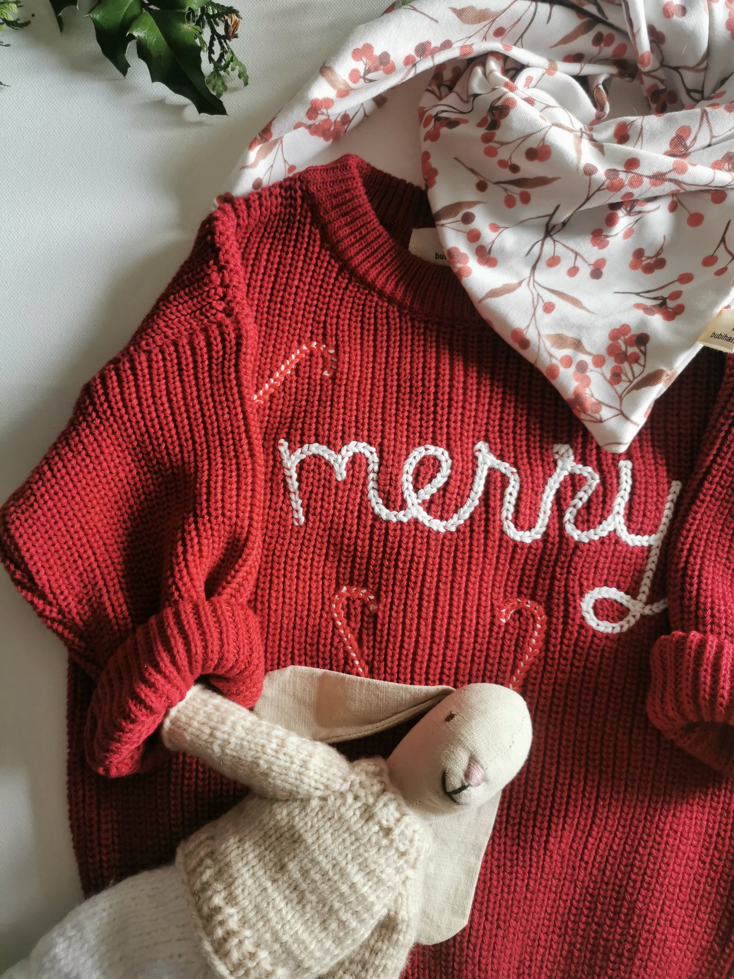 Weihnachts Kollektion - Beeren Hose und Halstuch