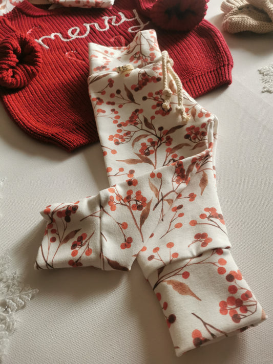 Weihnachts Kollektion - Beeren Hose und Halstuch