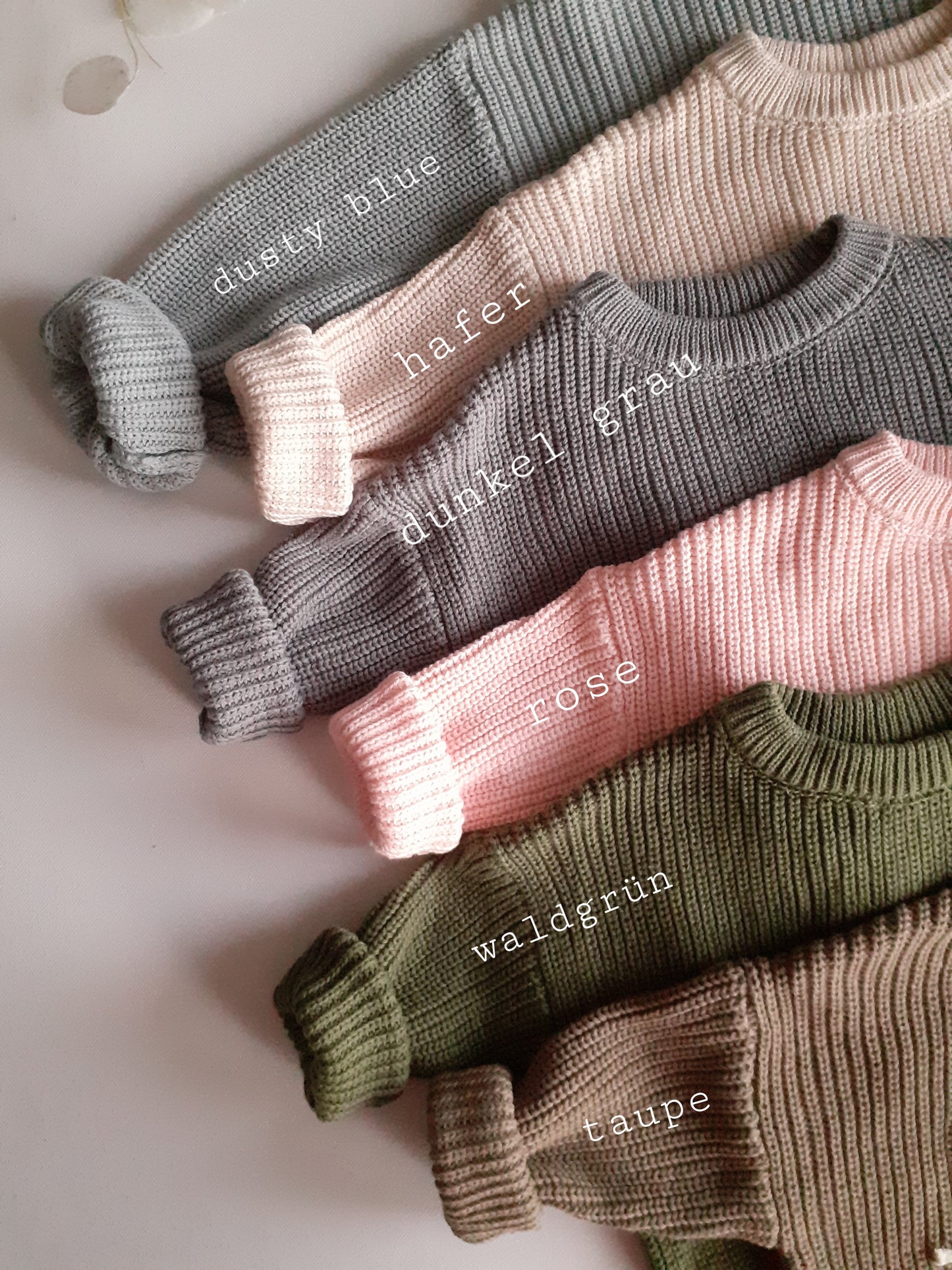 Personalisierter Pullover dusty blue