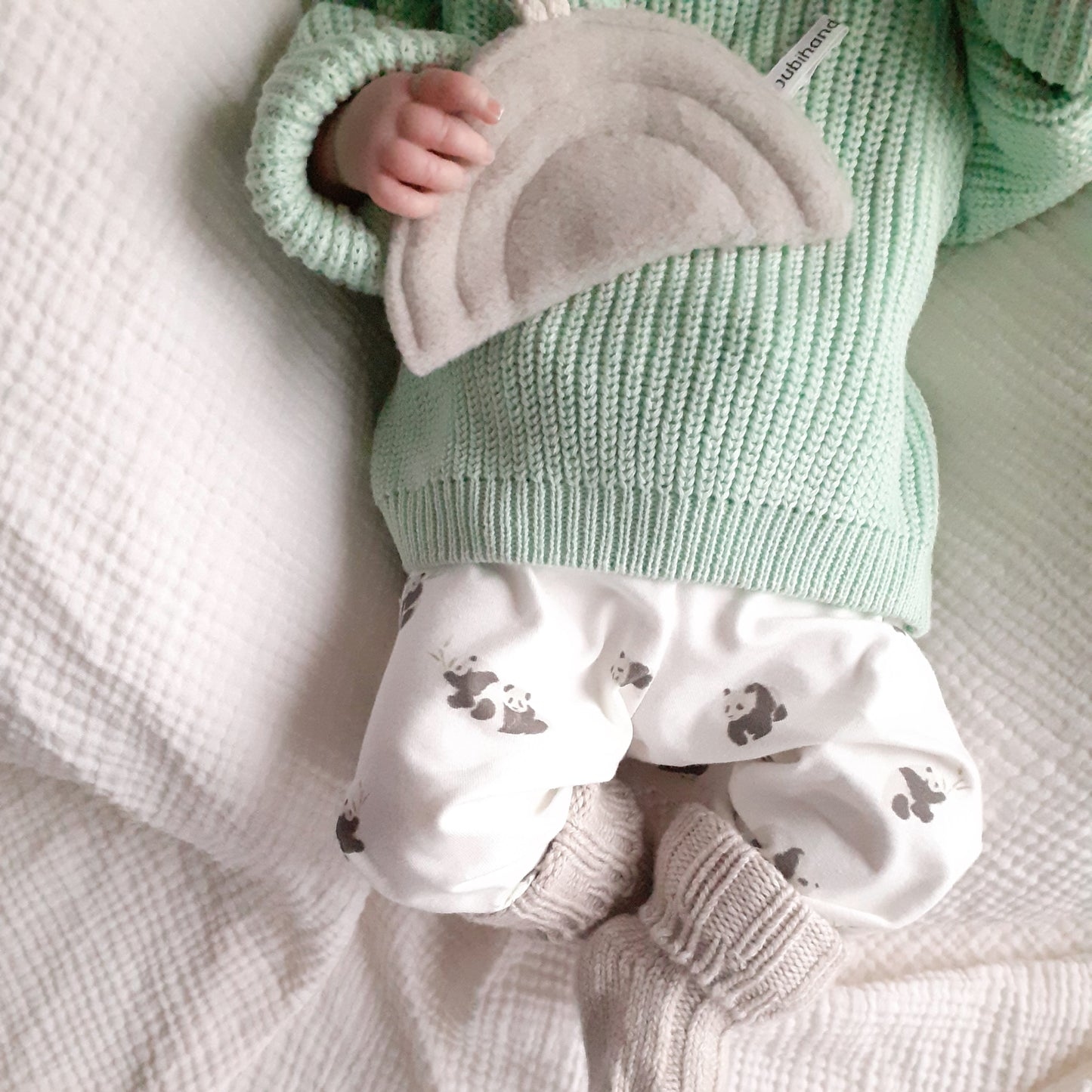 Personalisierter Baby- und Kinderpullover mit Namen, Motiv oder Wort, Namenspullover, Geschenk zur Geburt, Geburtstag, Taufe, mint