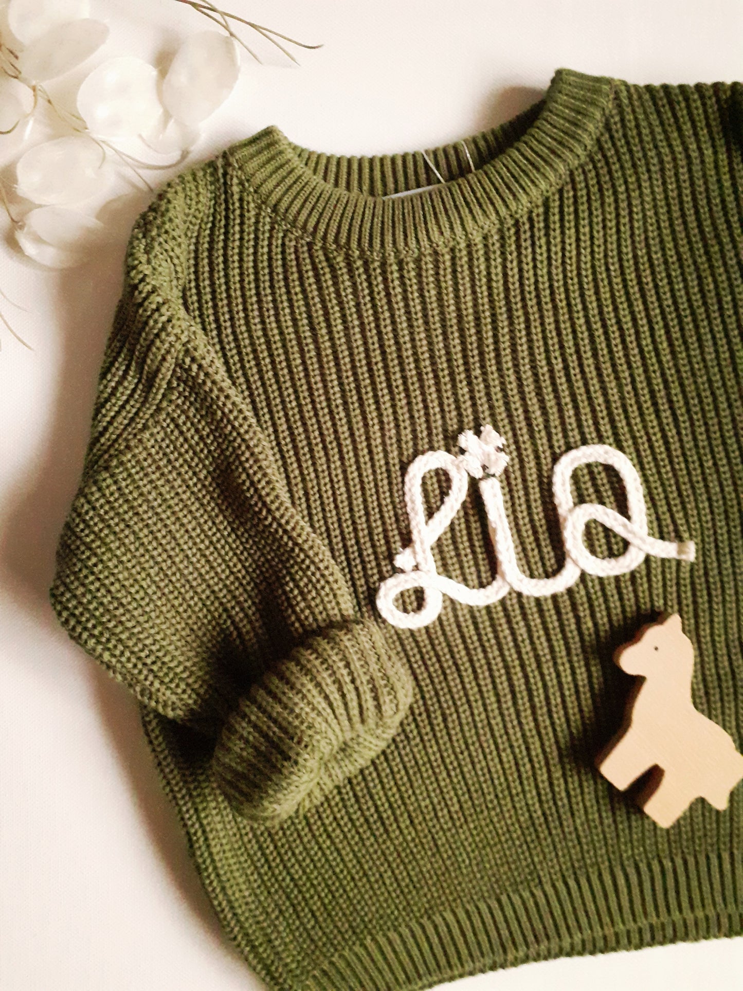 Personalisierter Pullover waldgrün