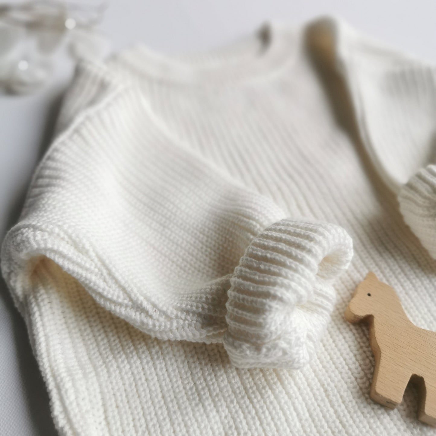Strickpullover- Weiss