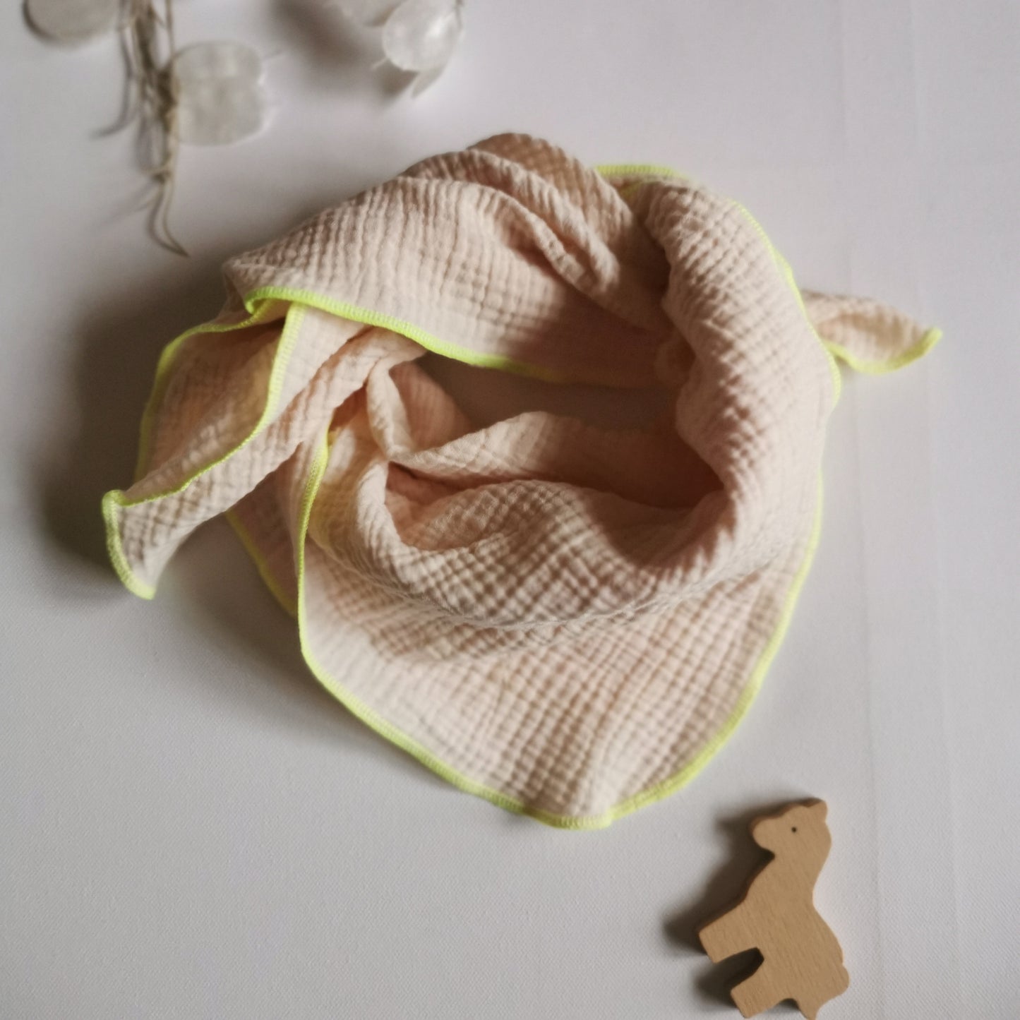 MUSSELIN TUCH - NEON VANILLE