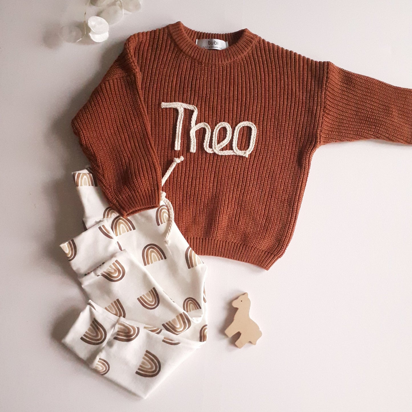 Personalisierter Pullover nougat