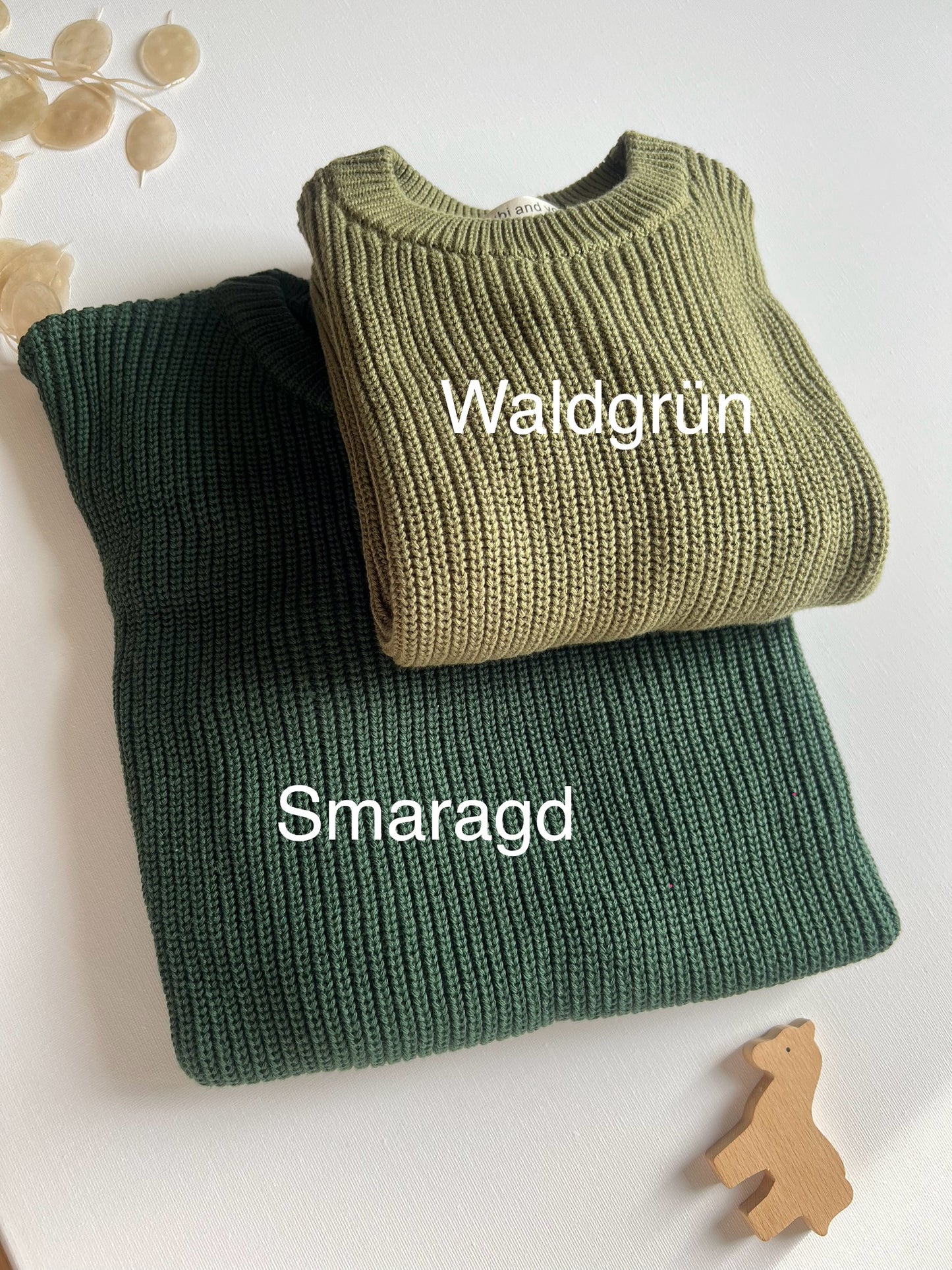 Personalisierter Pullover - in Farbe Smaragd