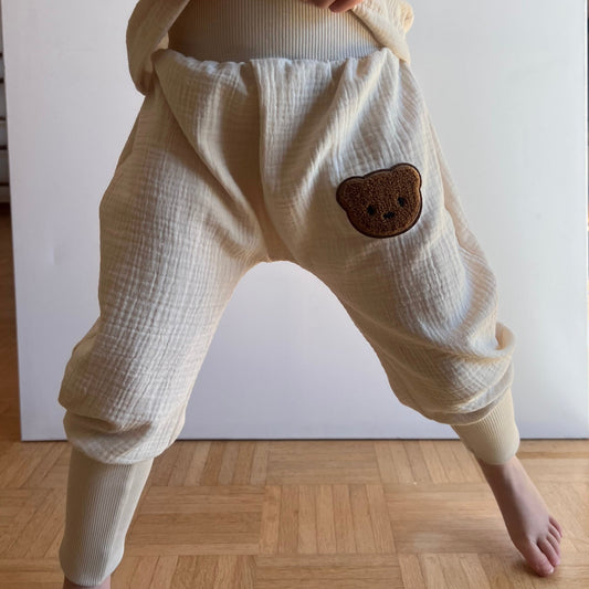 Bärchen Hose aus Musselin