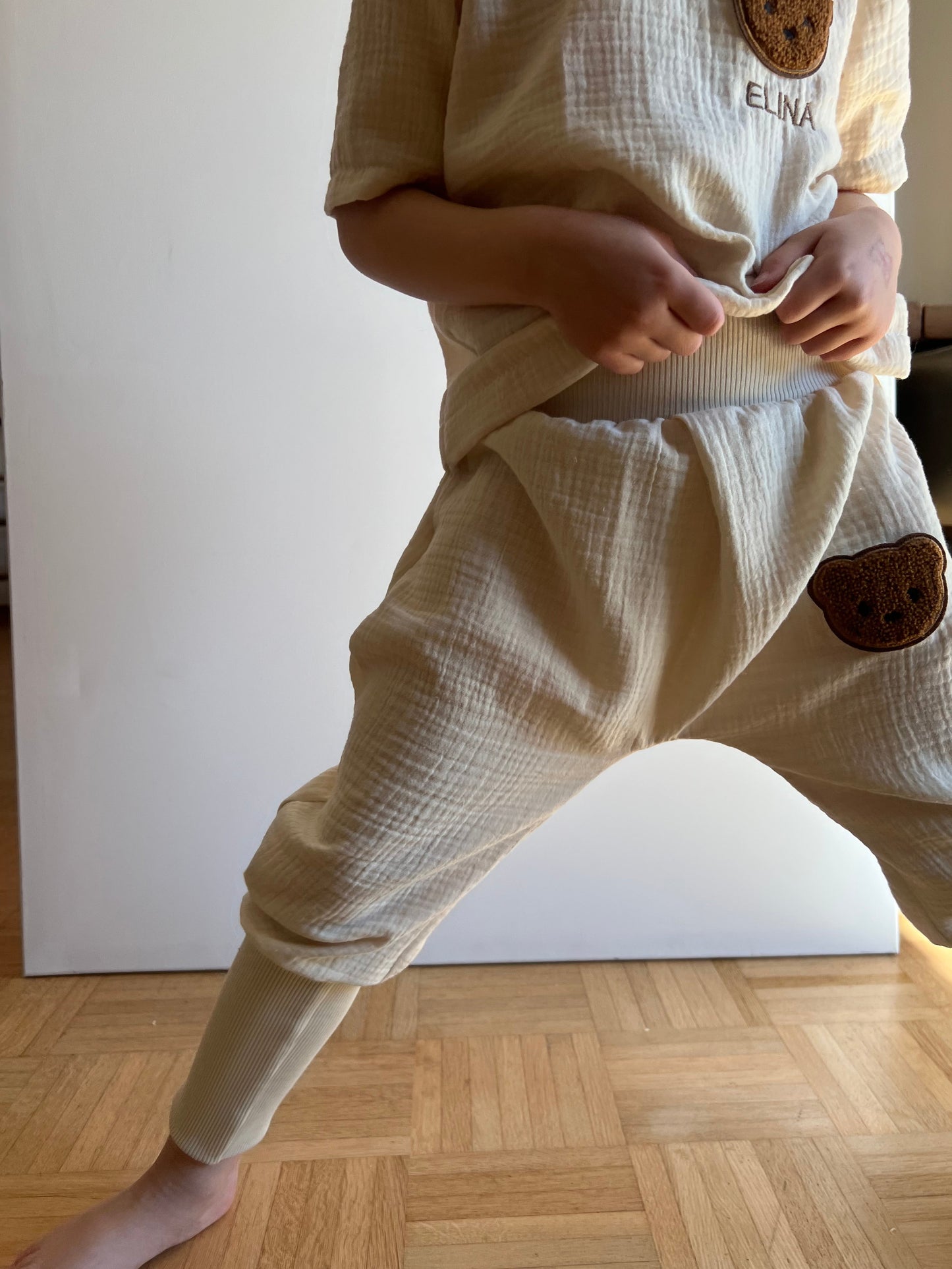 Bärchen Hose aus Musselin