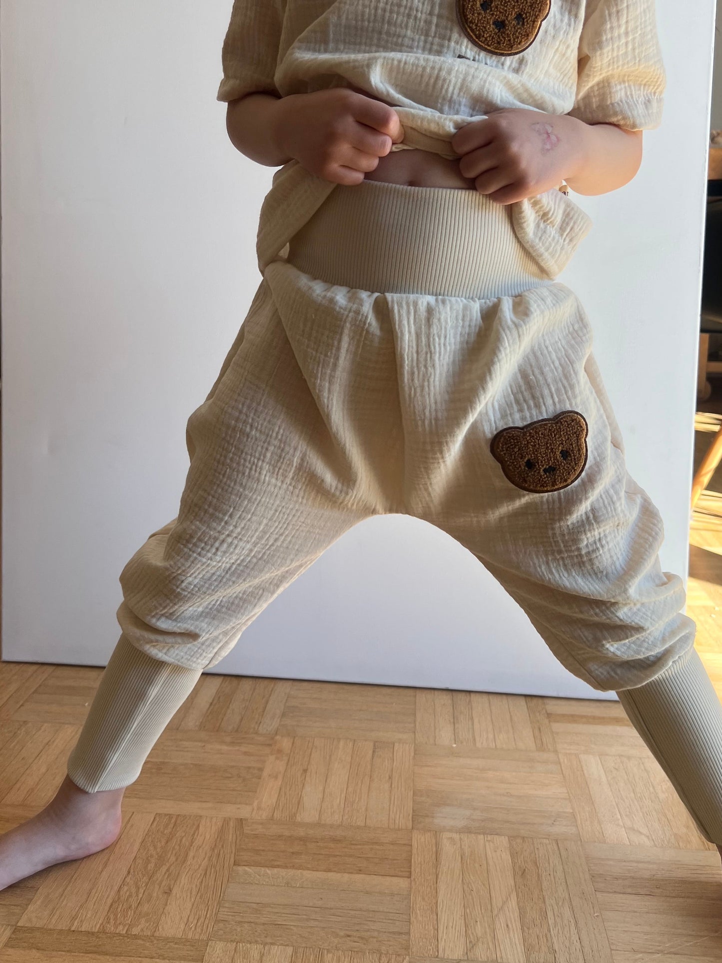 Bärchen Hose aus Musselin