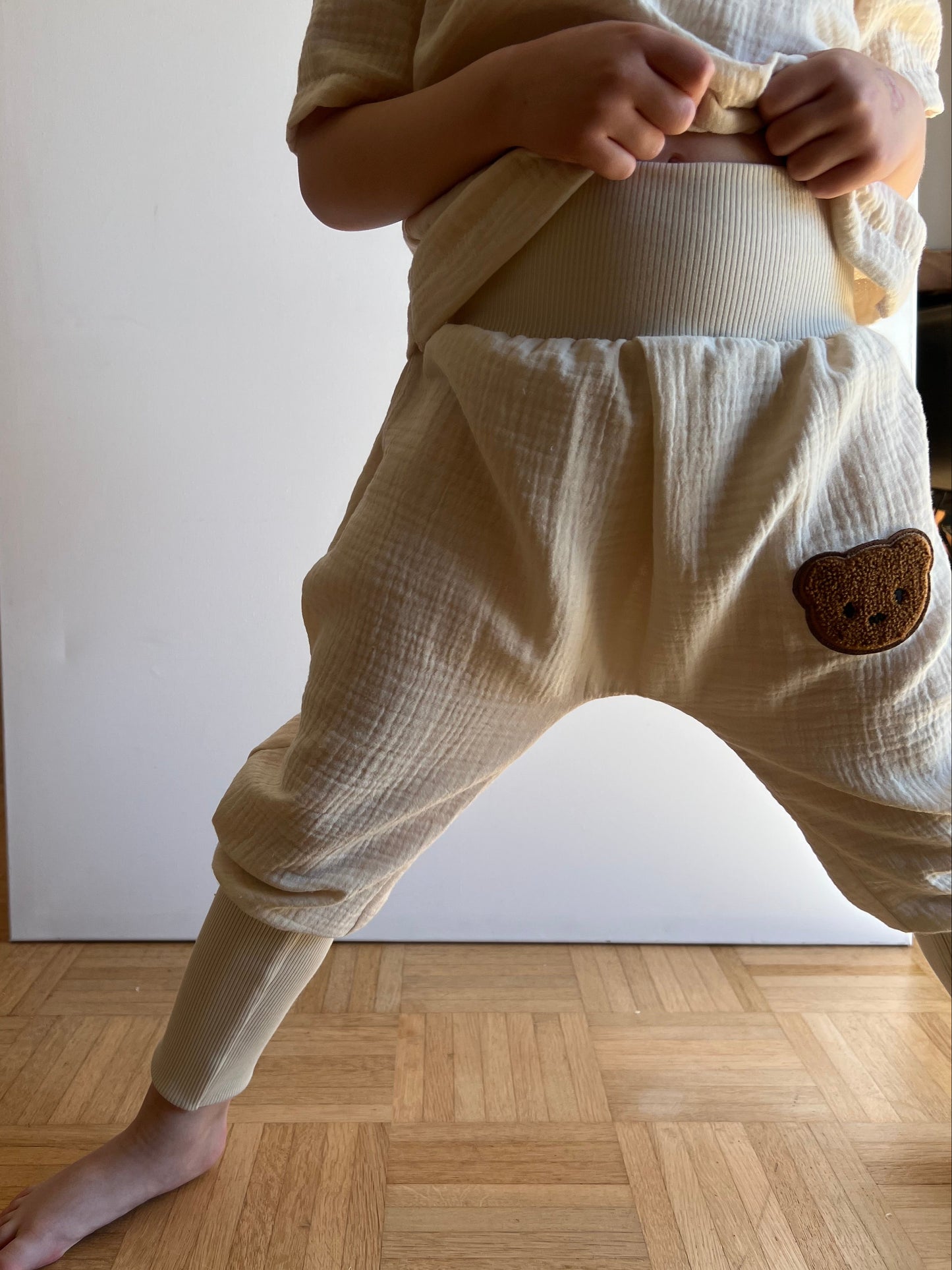 Bärchen Hose aus Musselin