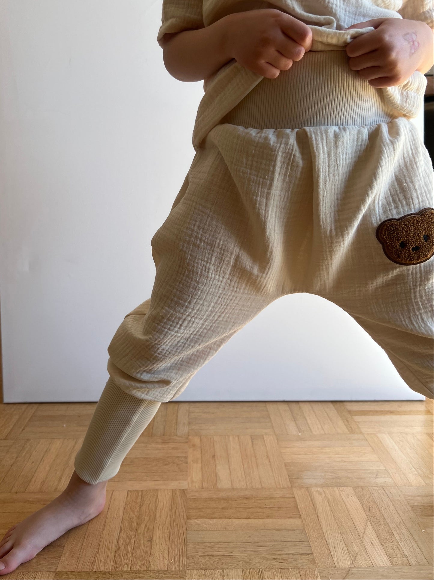 Bärchen Hose aus Musselin