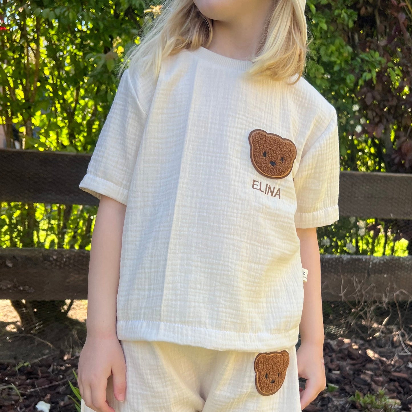 Bärchen T-Shirt aus Musselin