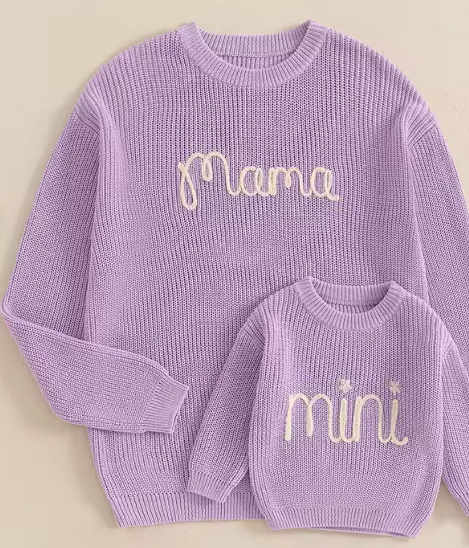 Personalized sweater purple 