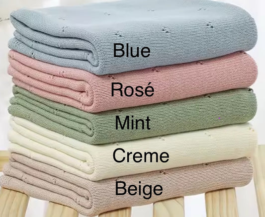 Knitted blanket marshmellow with personalization 