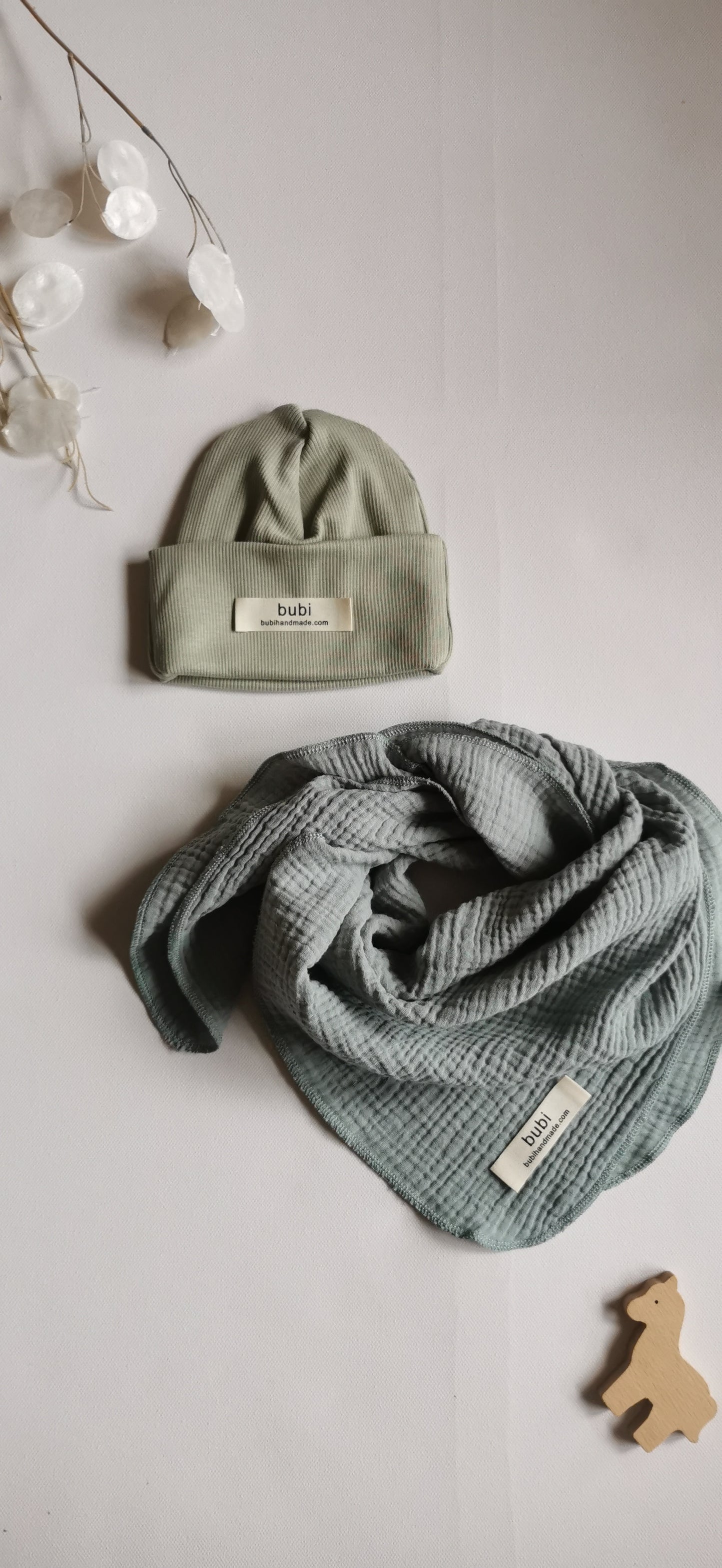 bubi BEANIE MIT SCHAL- mint