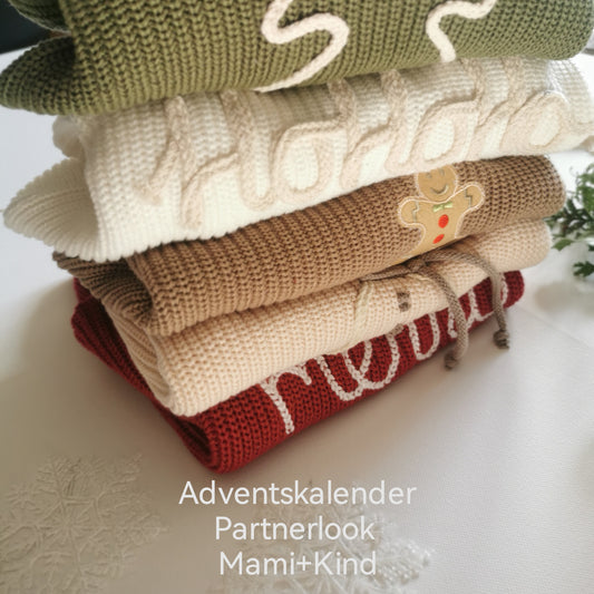 Adventskalender in Partnerlook Mami+Kind
