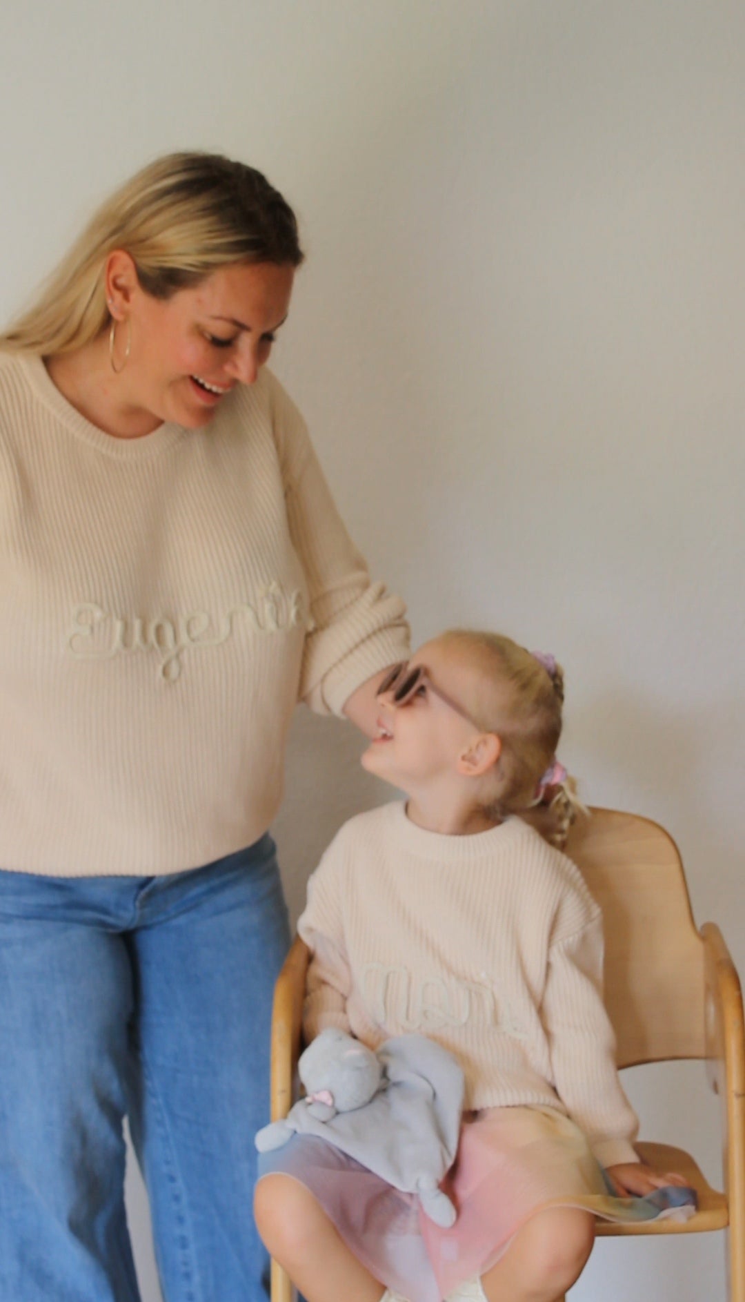 SOFORTKAUF MIT DEINEM NAMEN Personalisierter Pullover BUBI + MAMA 86-92-98